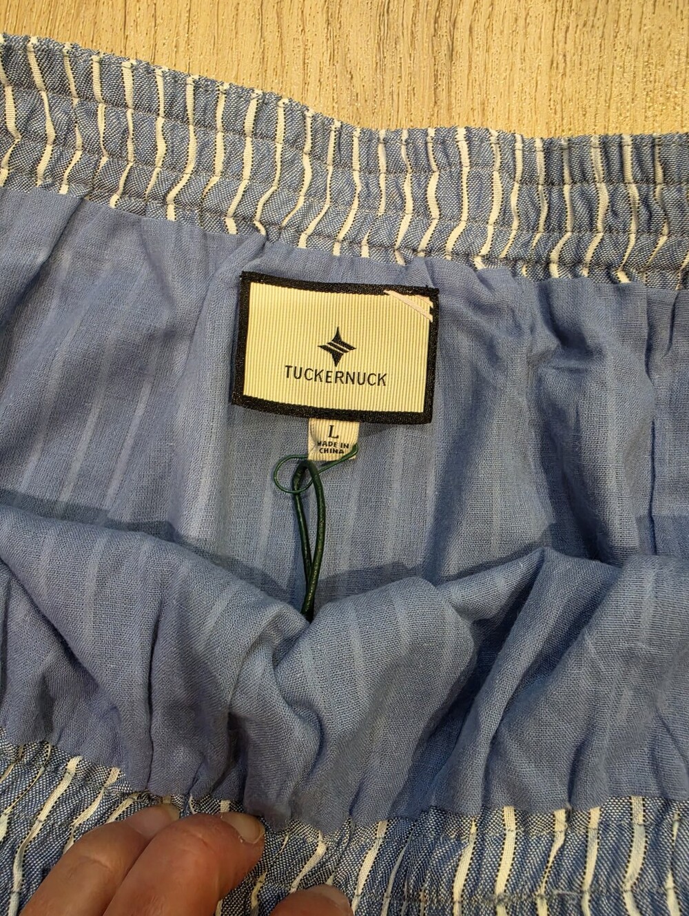 Tuckernuck Blue White Stripe Maxi Skirt Large NWT Coastal Preppy Resort - Picture 2 of 5
